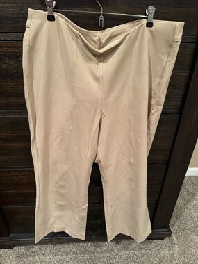 Chico's Wide-Leg Pull-On Pants in Light Beige